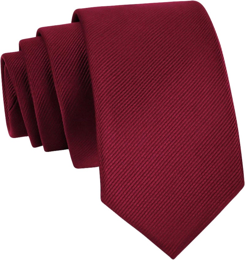 WOXVM Men's Ties Classic Solid Pure Color 3.15" (8CM) Mens Necktie, Premium Formal Black Ties For Men Business Wedding Party - Image 1